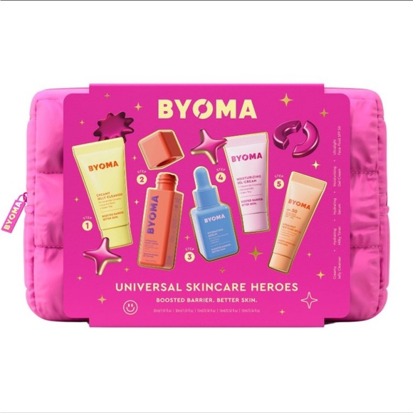 NEW Byoma Universal Skincare Hero’s 
Gift Set with Bag - Preppy Christmas Gifts - Picture 1 of 8